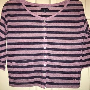 American Eagle Striped Cardigan